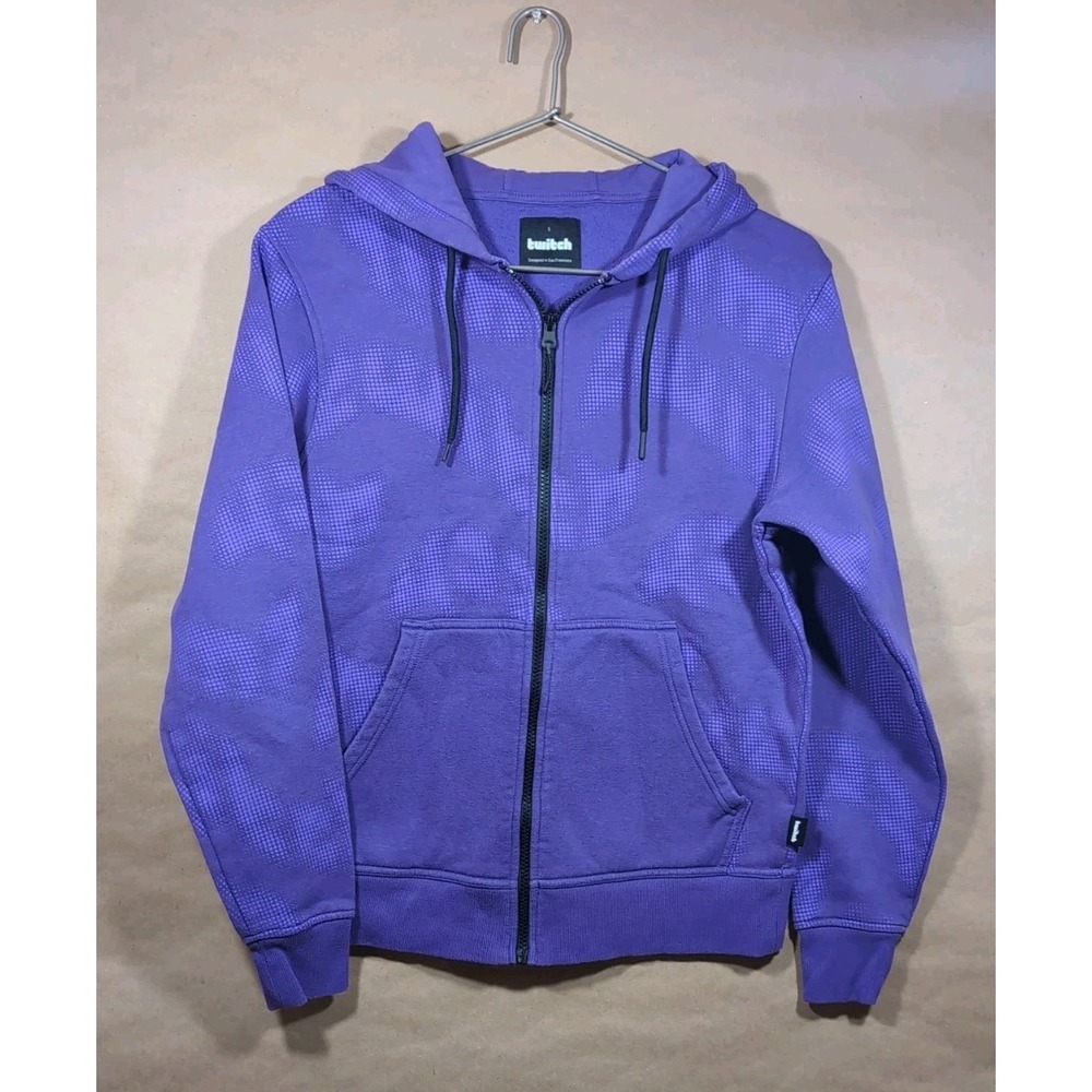 Twitch Mens Small Full Zip Hoodie Purple Branded Gaming San Francisco Unisex - Picture 2 of 9